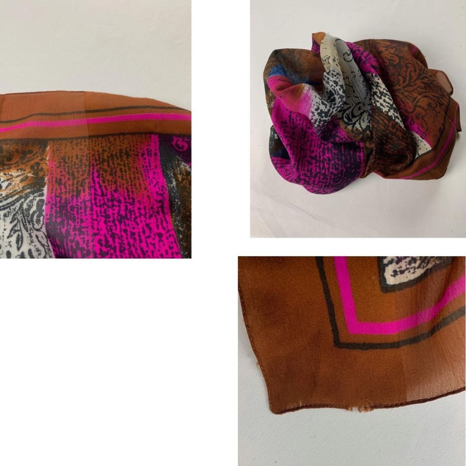 Other 4 Women’s Vintage Scarves | P.Z., Unbranded - Brown Pink Size ONE SIZE - 7 Thumbnail
