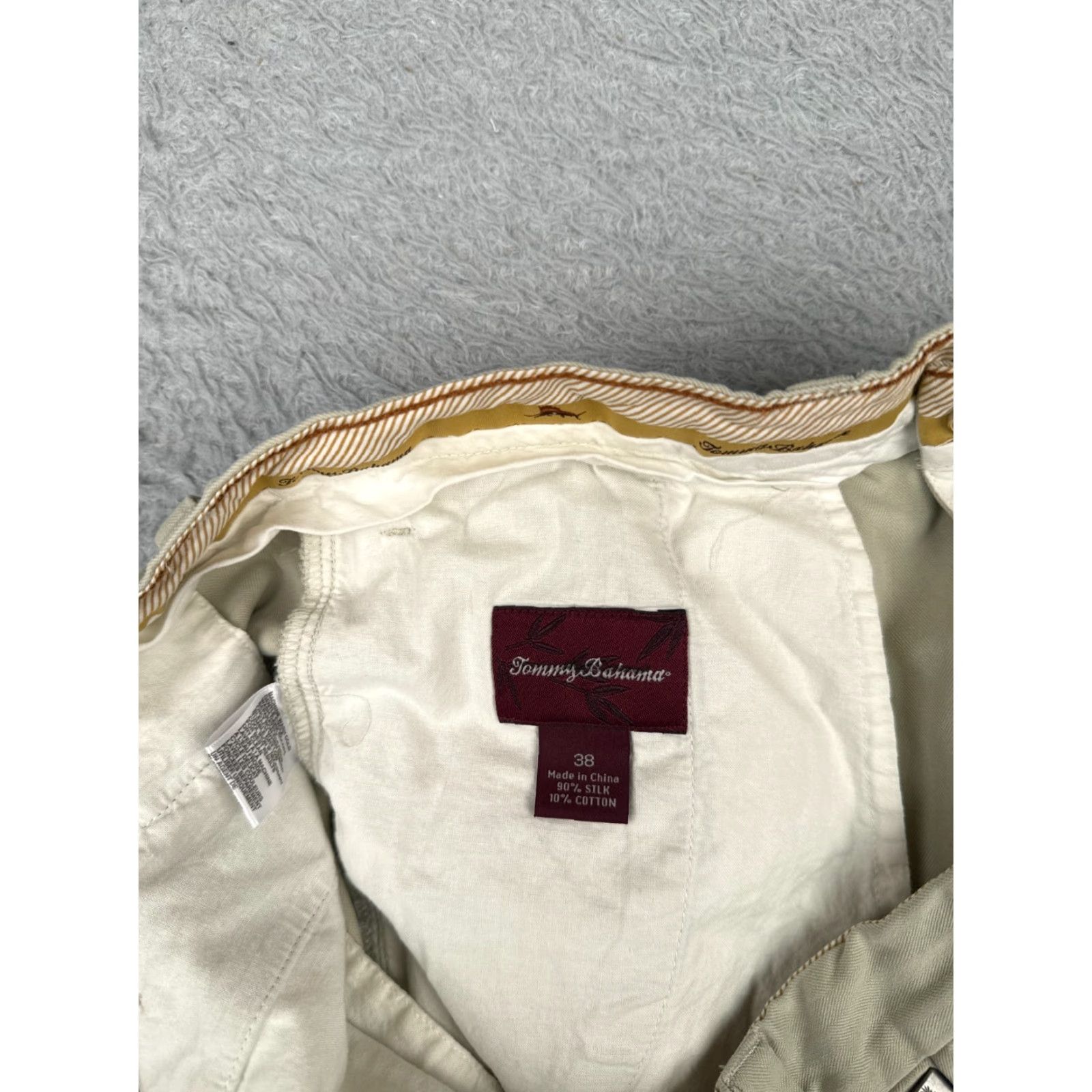 Tommy Bahama Tommy Bahama Shorts Adult 38 Beige Pleated Silk Chino Casual Beach Mens Size US 38 / EU 54 - 7 Thumbnail