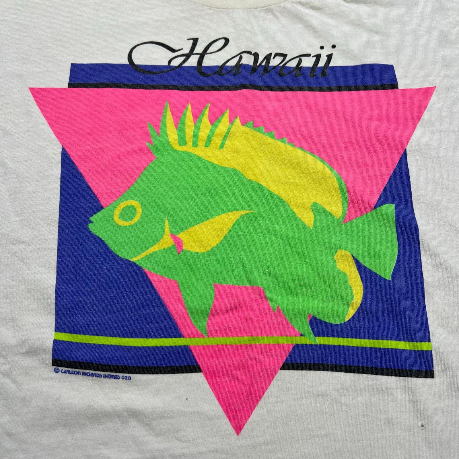 Vintage Vintage Crazy Shirts Hawaii T Shirt Neon Fish USA XL 80s Size US XL / EU 56 / 4 - 9 Thumbnail
