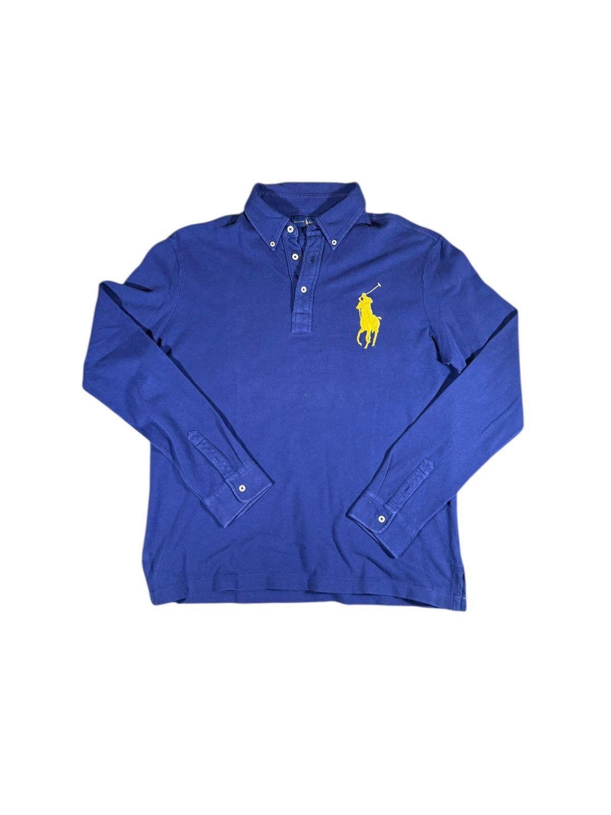 Polo Ralph Lauren Ralph Lauren Big Pony Rugby Shirt Blue Yellow Size US L / EU 52-54 / 3 - 1 Thumbnail