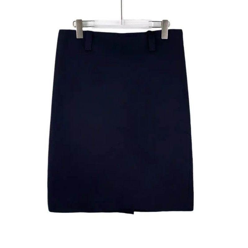 Miu Miu Miu Miu Deep Blue Cotton Skirt 0089 Size 23" - 1 Thumbnail