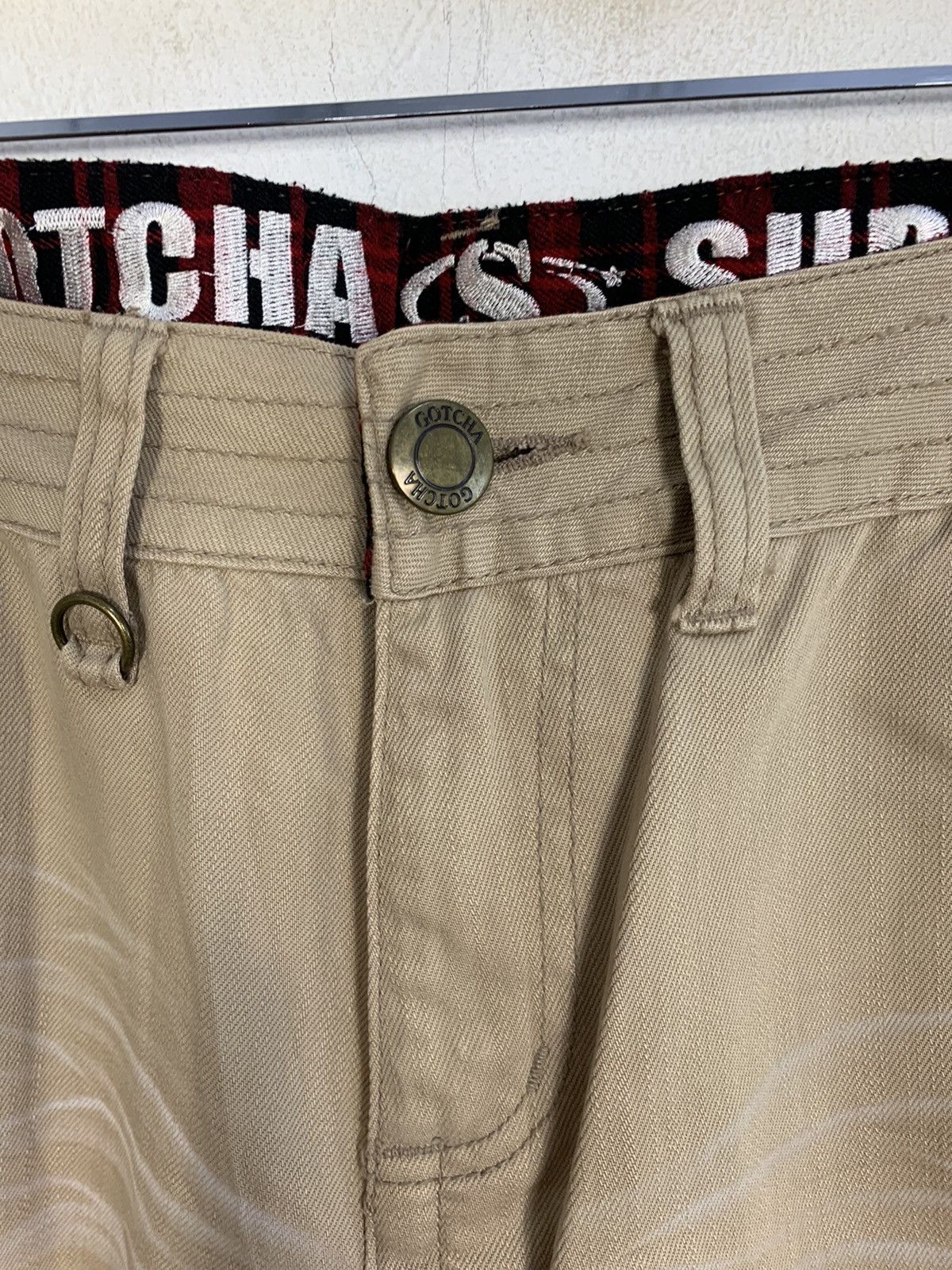 Gotcha 90s Gotcha Surf Brown Denim Jeans Embroidery Quotes Size US 32 / EU 48 - 7 Thumbnail