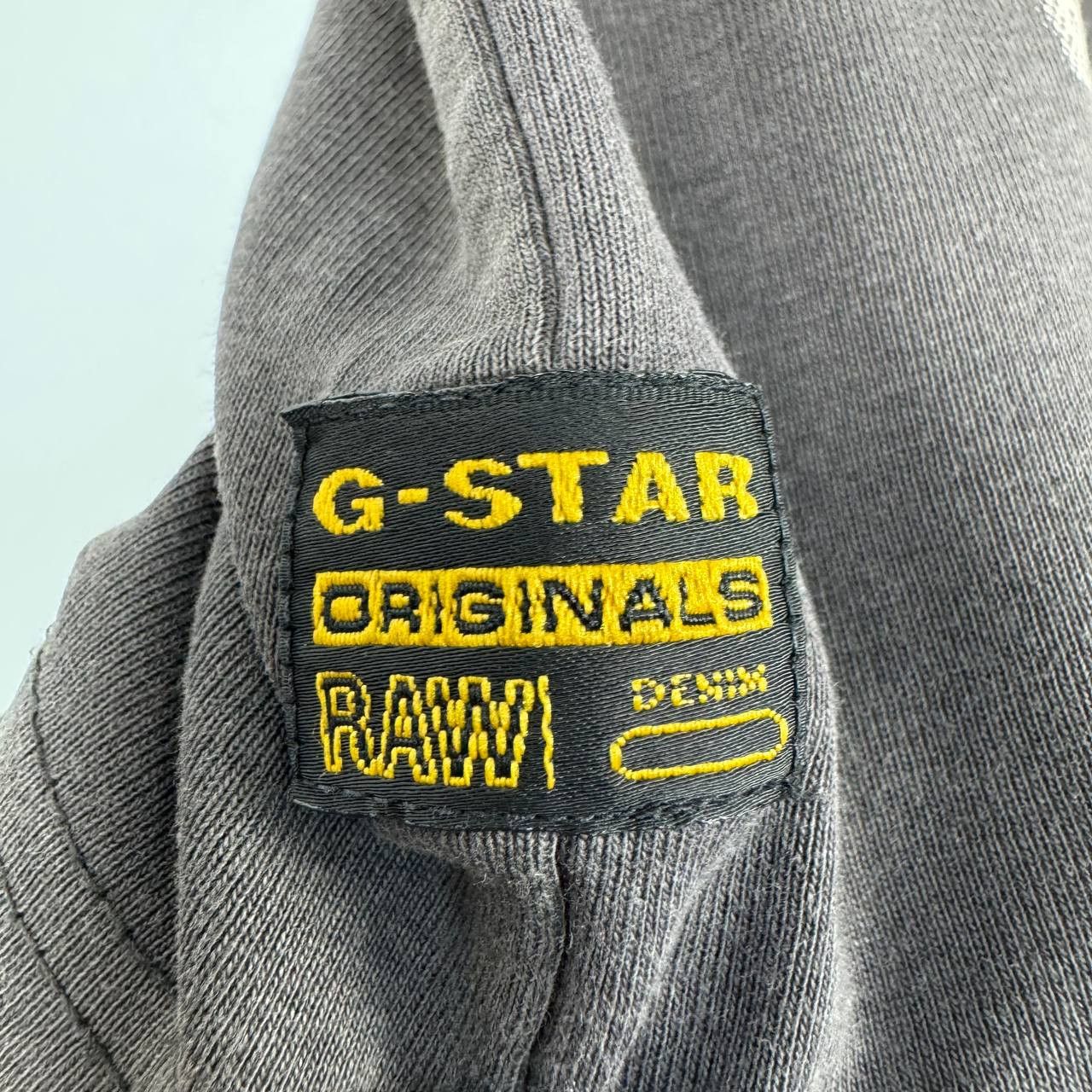 G-Star G-Star Raw T-Shirt Grey Graphic Print Raw Denim Tee Size M Size US M / EU 48-50 / 2 - 3 Thumbnail
