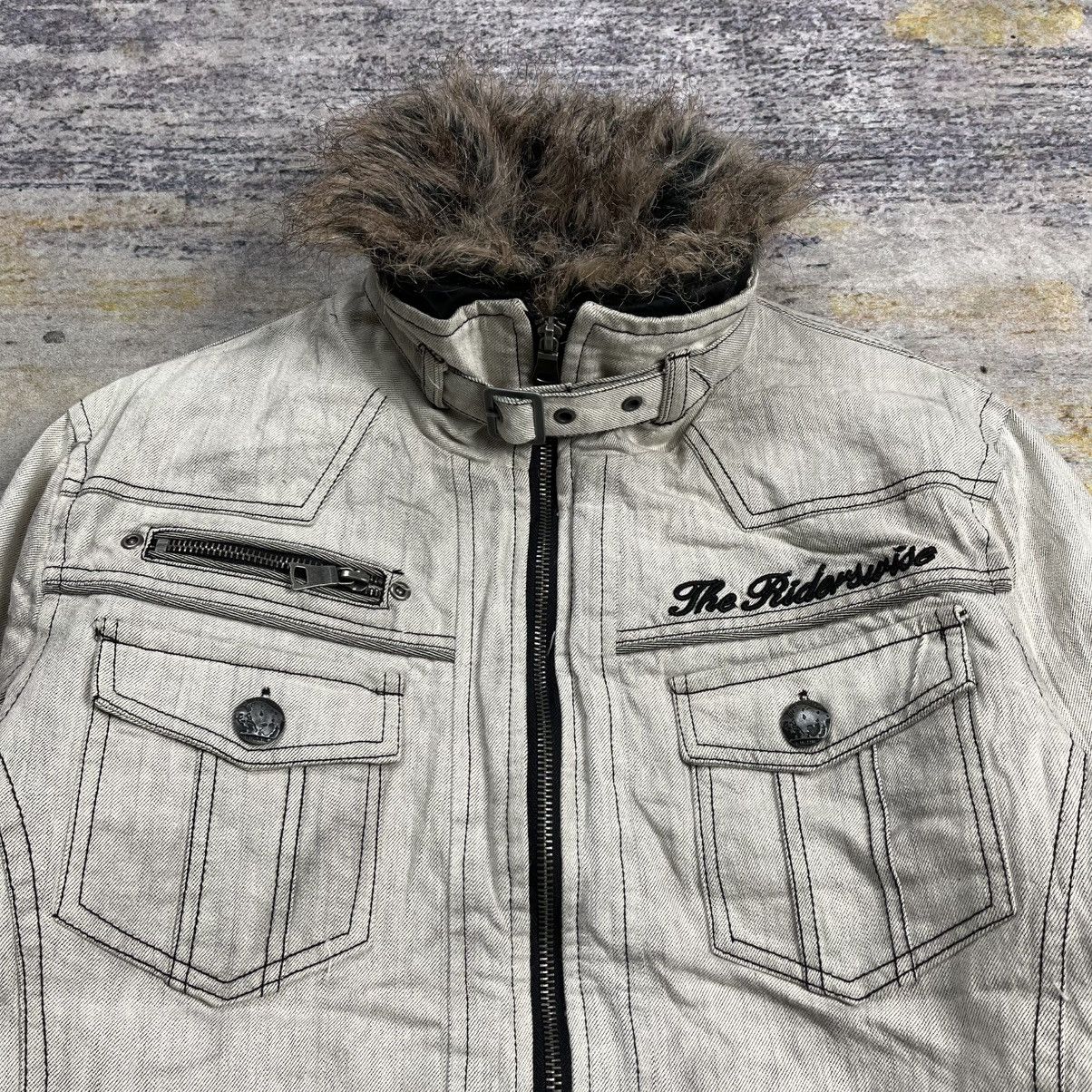 In The Attic In the attic fur collar denim rider jacket lgb vkei style Size US M / EU 48-50 / 2 - 5 Thumbnail