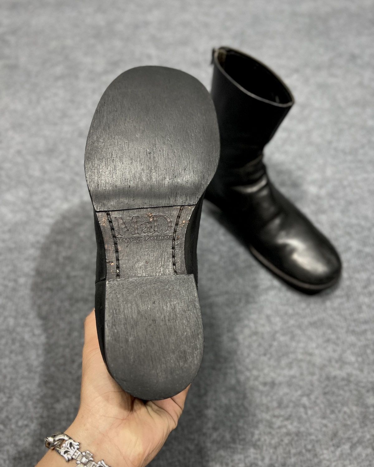 Japanese Brand Moonage Devilment Back Zip Black Boot Size US 9.5 / EU 42-43 - 10 Thumbnail