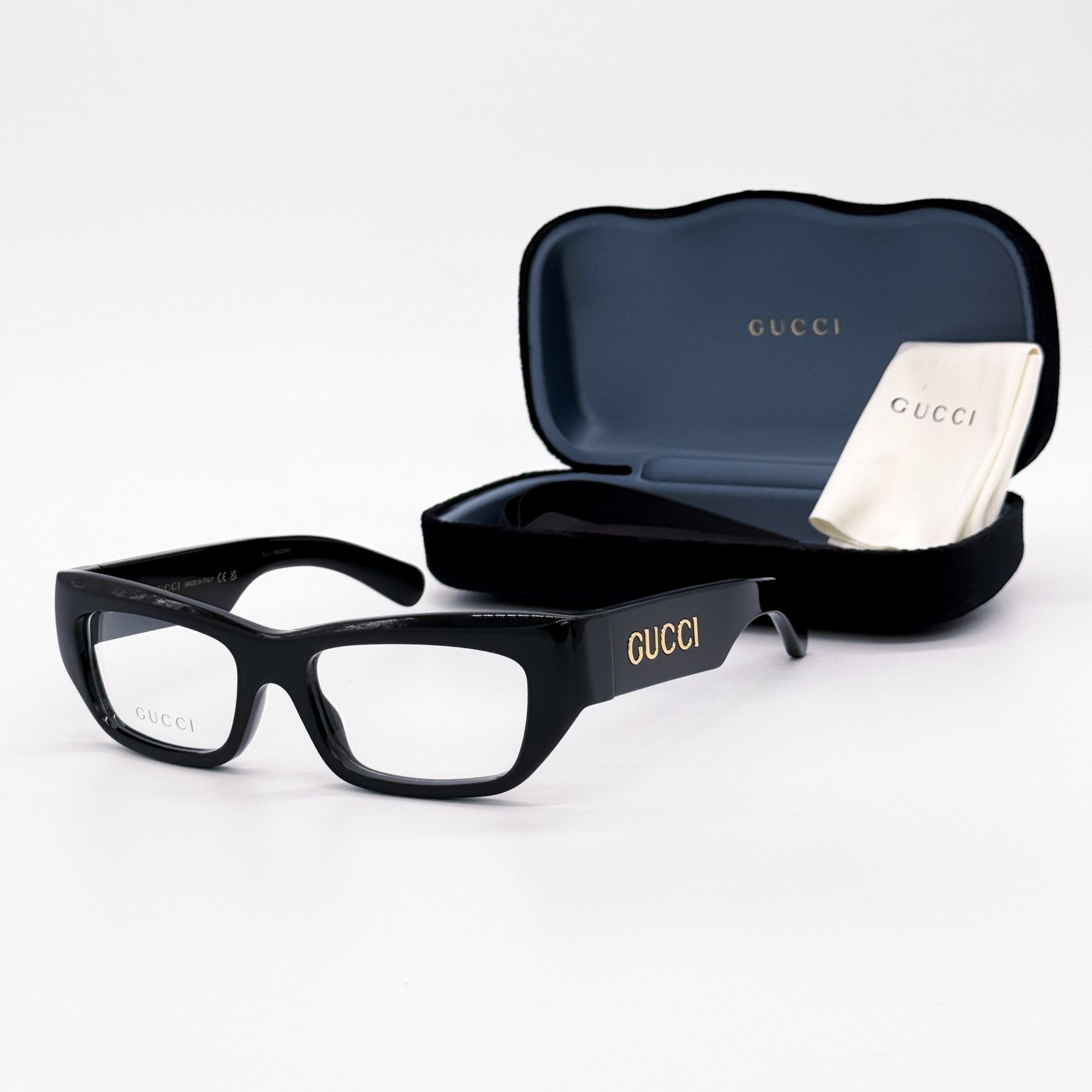 NEW GUCCI EYEGLASSES GG1297O 001 BLACK MEN EYEWEAR GUCCI