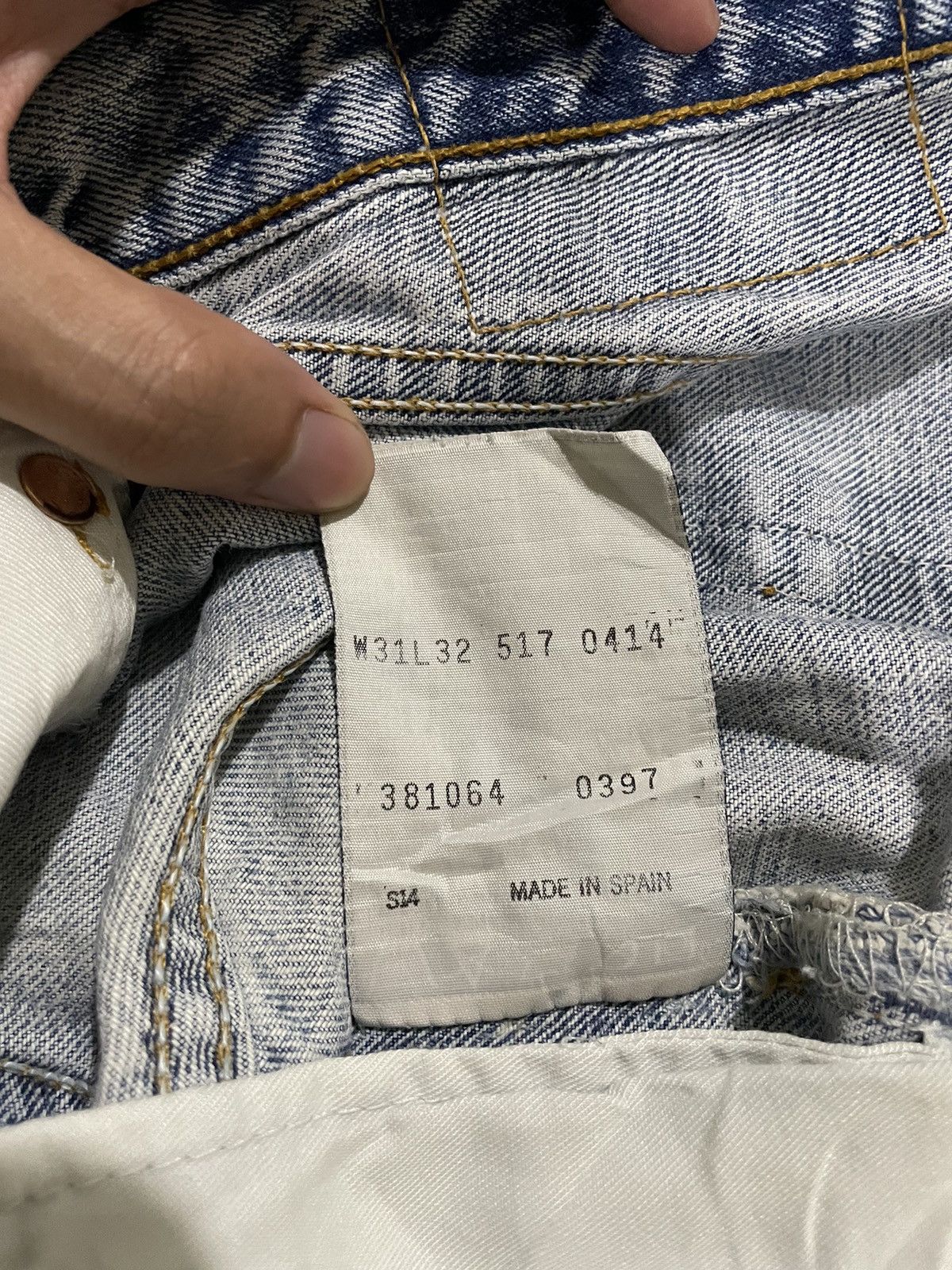 Levi's Vtg Levis 501 EU distressed patchwork sashiko boro Size US 31 - 8 Thumbnail