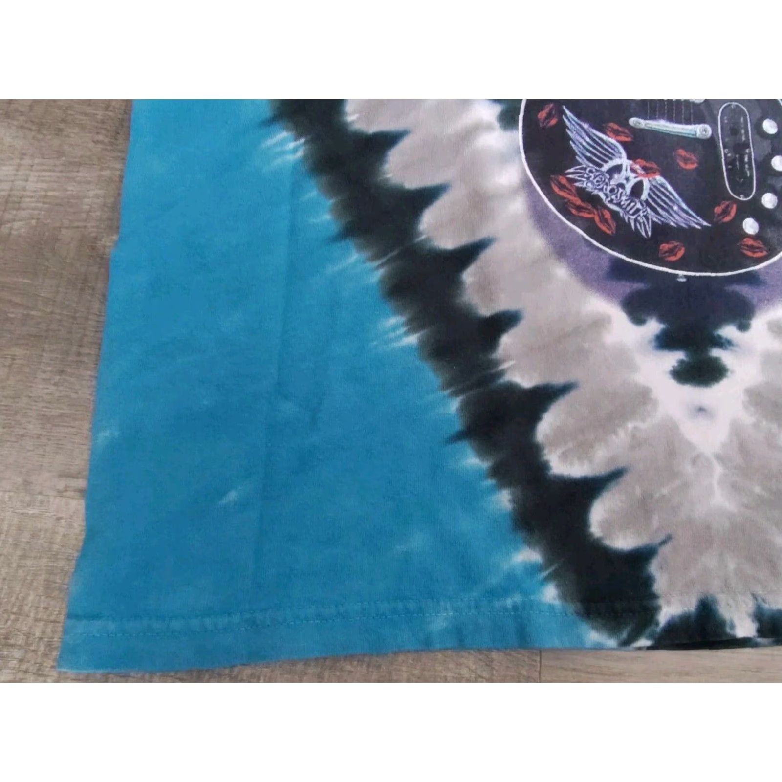 Liquid Blue Liquid Blue Aerosmith Rag Doll Tie-Dye T-Shirt Mens M Crew Neck Short Sleeve Blue Cotton 90s Retro Band Rock Mens Size US M / EU 48-50 / 2 - 2 Thumbnail
