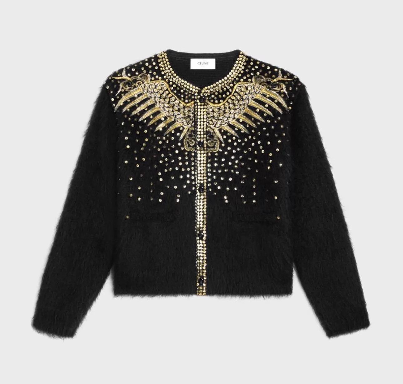 Celine Celine Heavily Beaded Gold Wing Cardigan XS New With Tags Size US XS / EU 42 / 0 - 2 Thumbnail