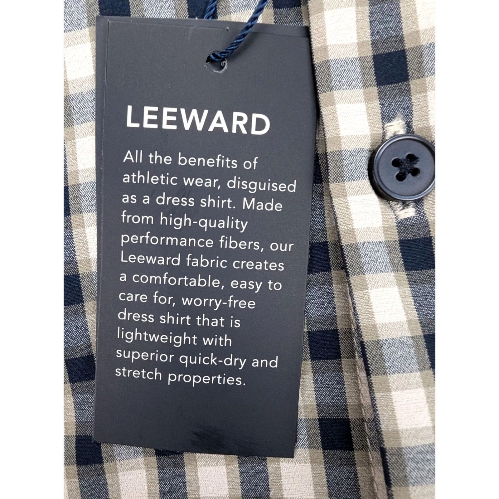 Mizzen+Main Mizzen+Main Leeward Shirt Mens 2XL Trim Fit Blue Plaid Dress Shirt Size 48R - 5 Thumbnail