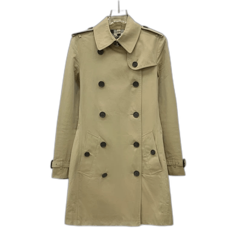 Burberry Burberry Brown Cotton Double-Breasted Trench Coat Size US XS / EU 42 / 0 - 1 Thumbnail
