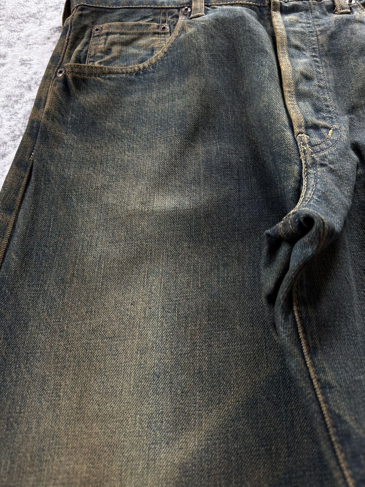 Levi's Vintage LEVIS Big E Lot 503B Mud Wash Baggy Selvedge Jeans Size US 32 / EU 48 - 10 Thumbnail