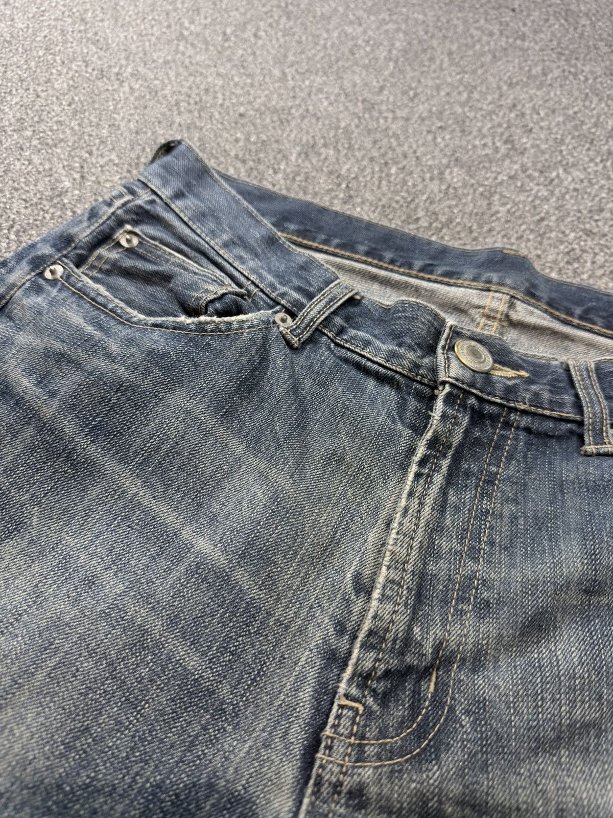 Fashion Victim Vintage 90s Japanese Denim Gu Distressed Size US 34 / EU 50 - 13 Thumbnail