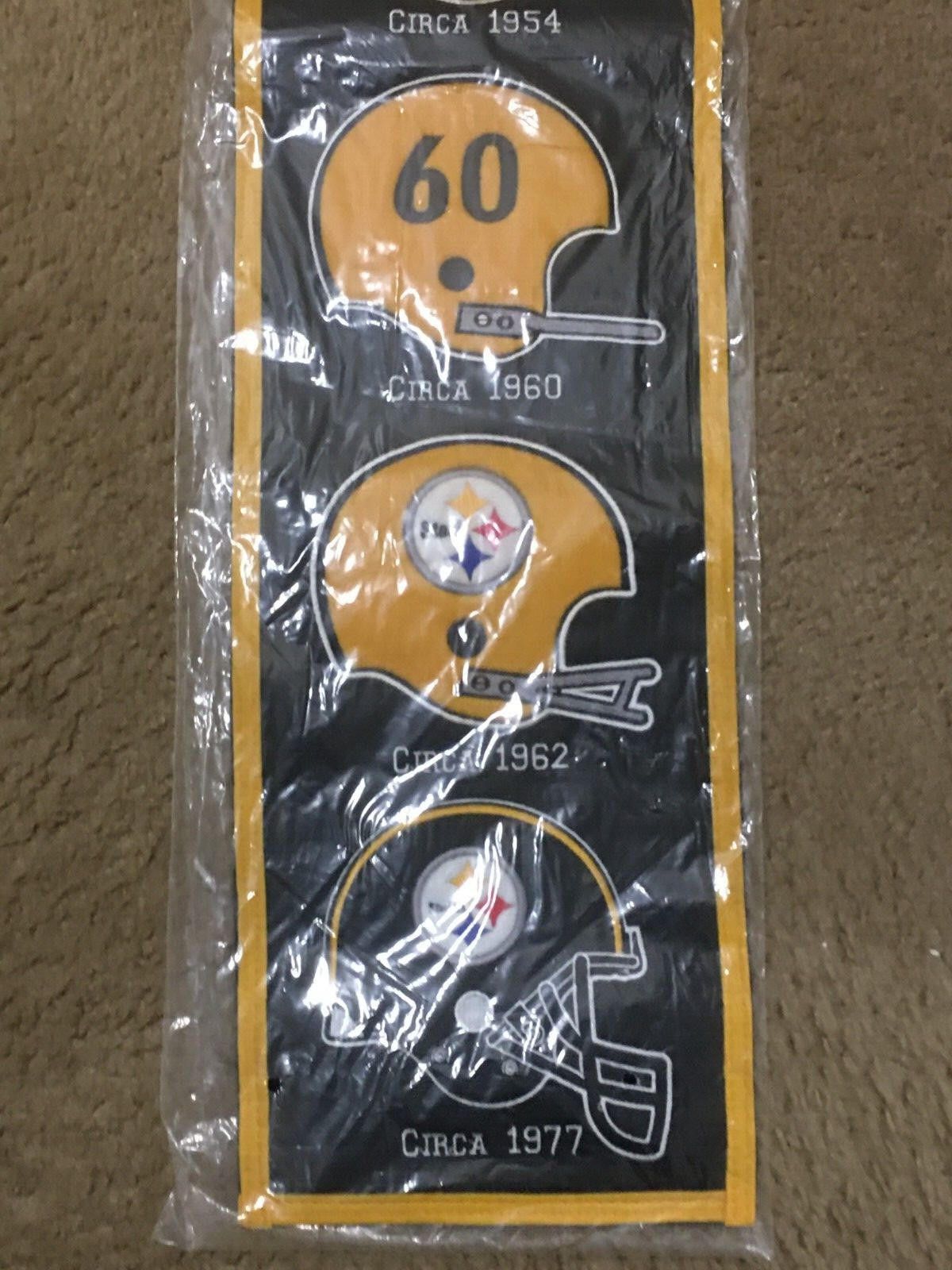 Other Pittsburgh Steelers Wool Banner Helmets Past Present Size ONE SIZE - 2 Thumbnail