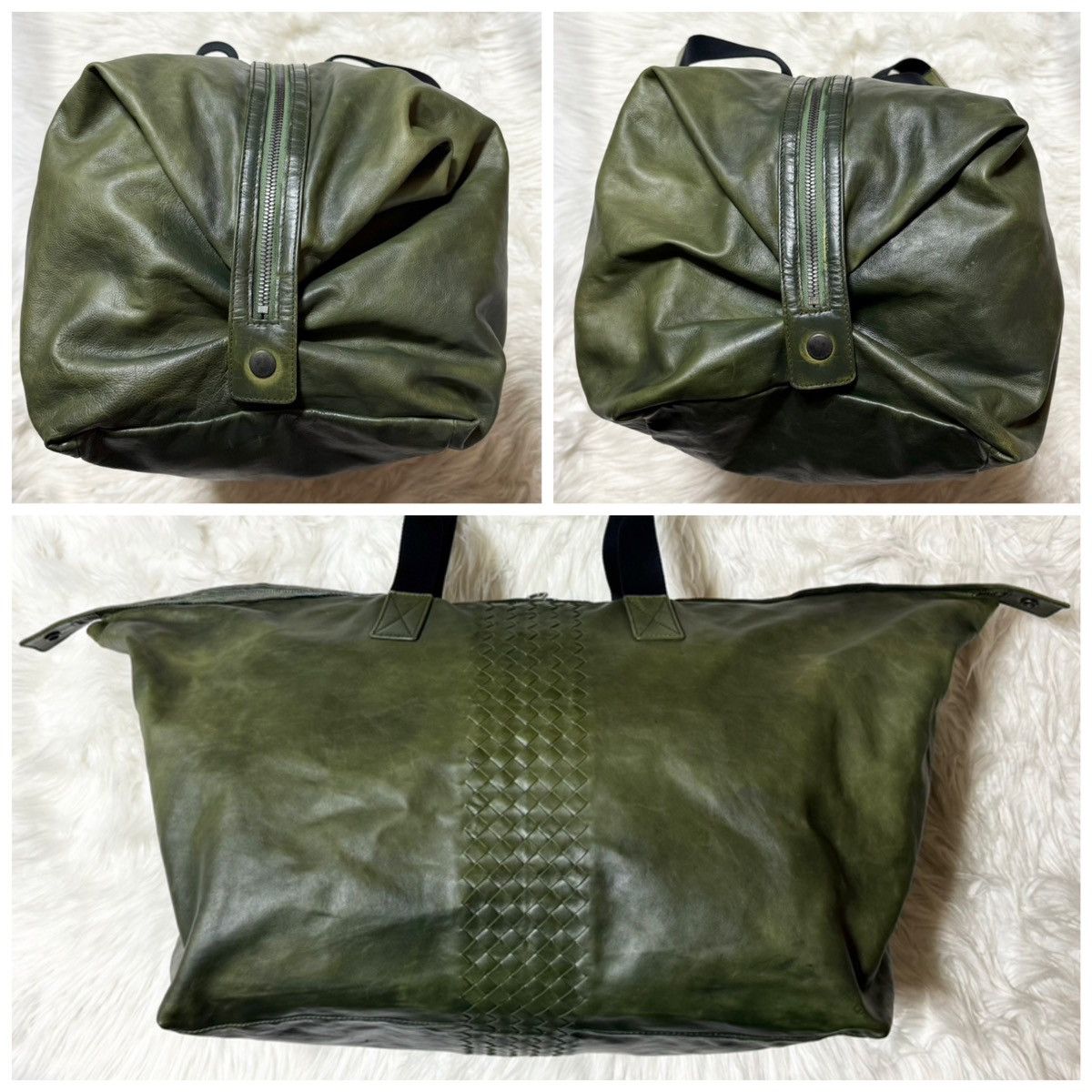 Bottega Veneta Auth Bottega Veneta Runway Intrecciato Leather Boston Bag Size ONE SIZE - 6 Thumbnail
