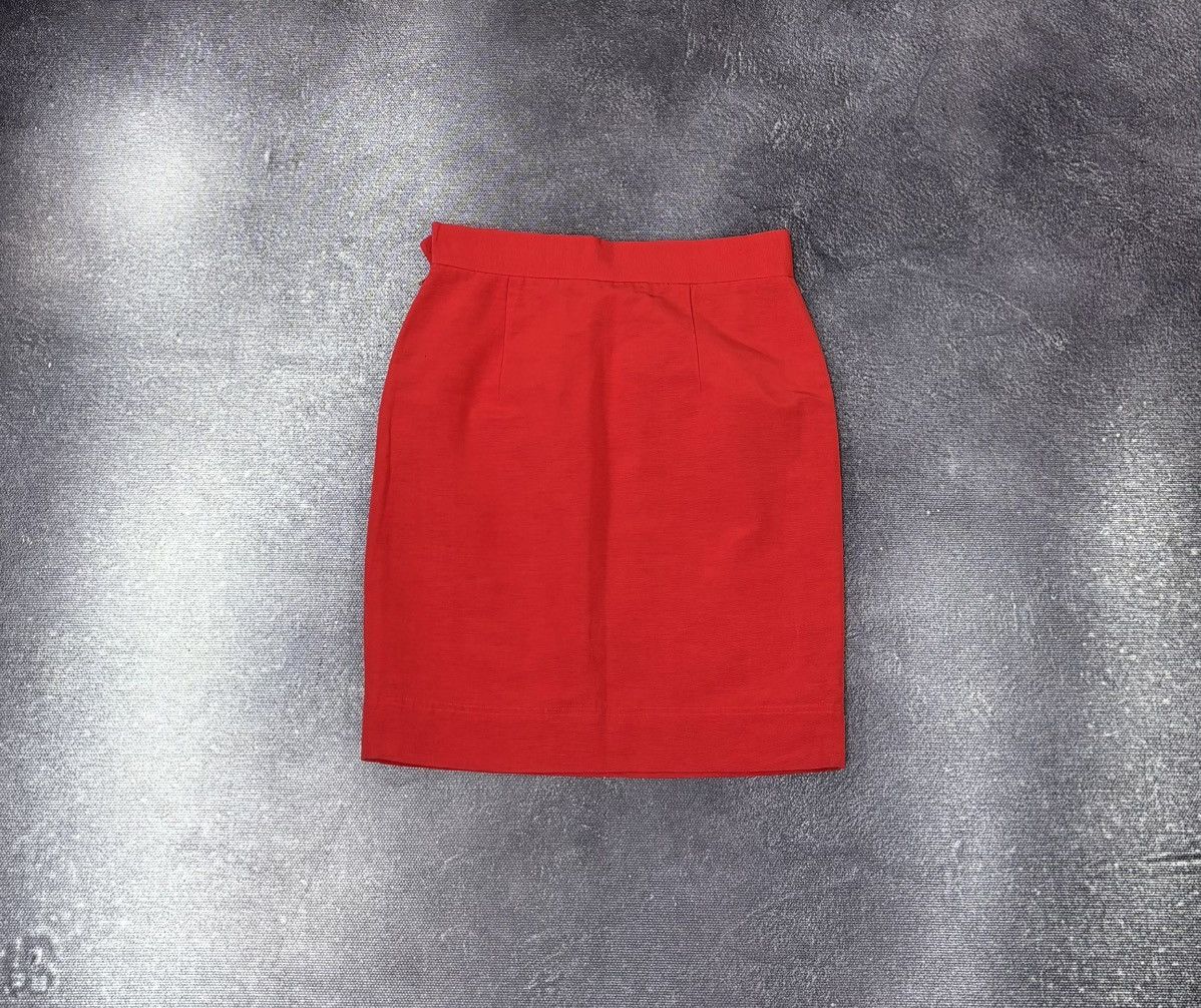 Moschino Moschino Cheap And Chic Red Luxury Straight Pencil Skirt Size 34" / US 12 / IT 48 - 2 Thumbnail