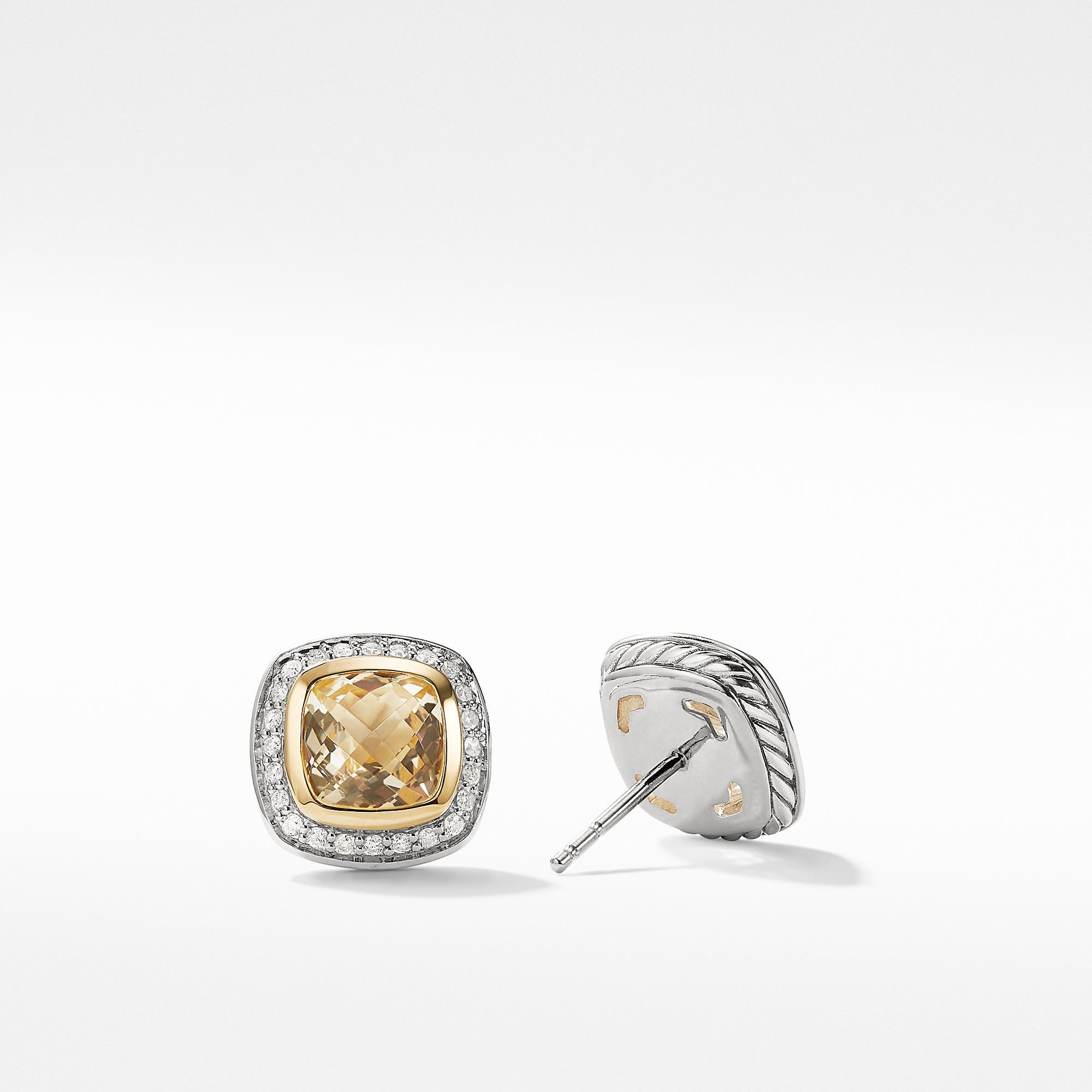David Yurman o1w1db10525 E12310D Earrings in Silver with 18K Gold Diamond Size ONE SIZE - 2 Thumbnail