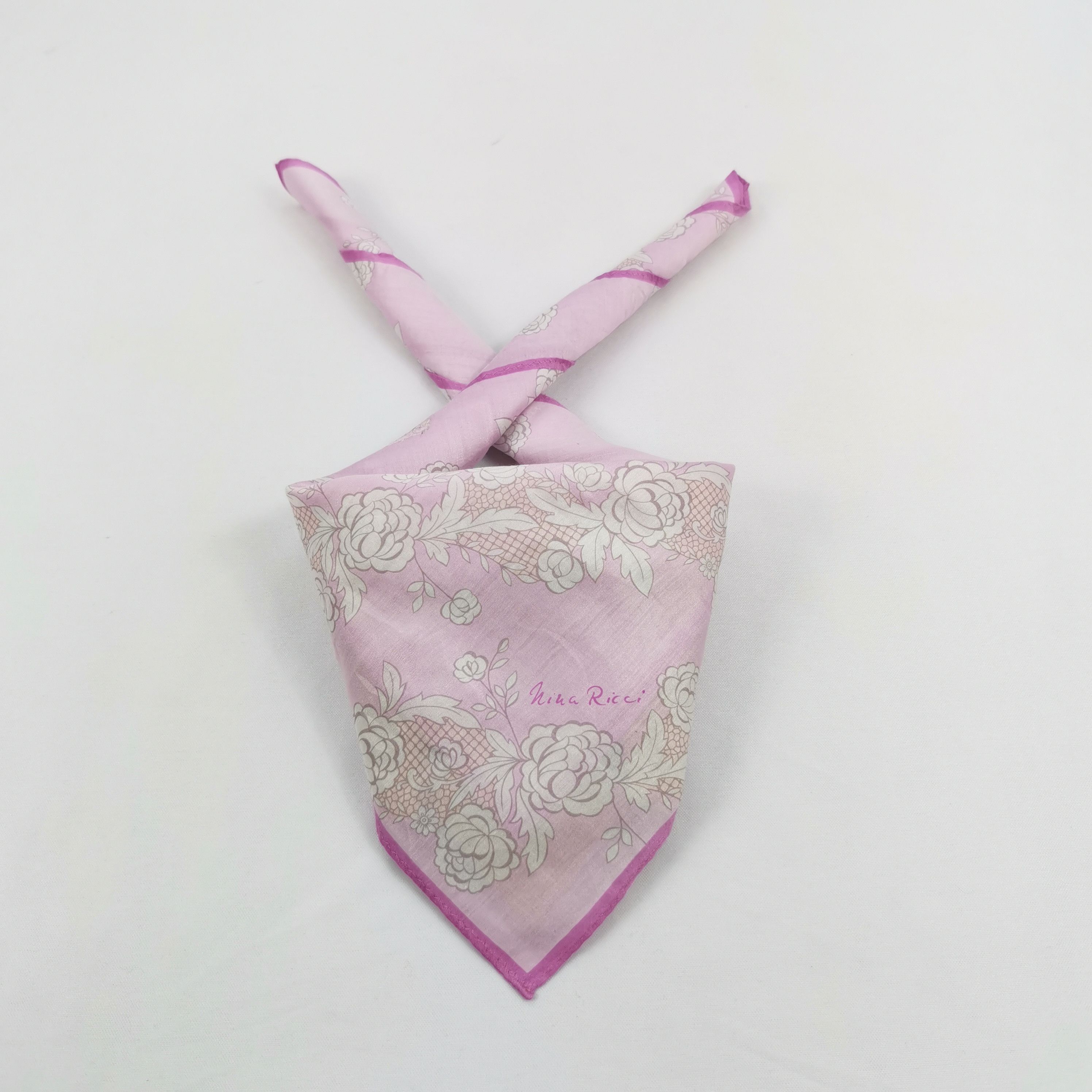 Japanese Brand Vintage Nina Ricci Handkerchief Neckerchief Bandana Size ONE SIZE - 1 Thumbnail