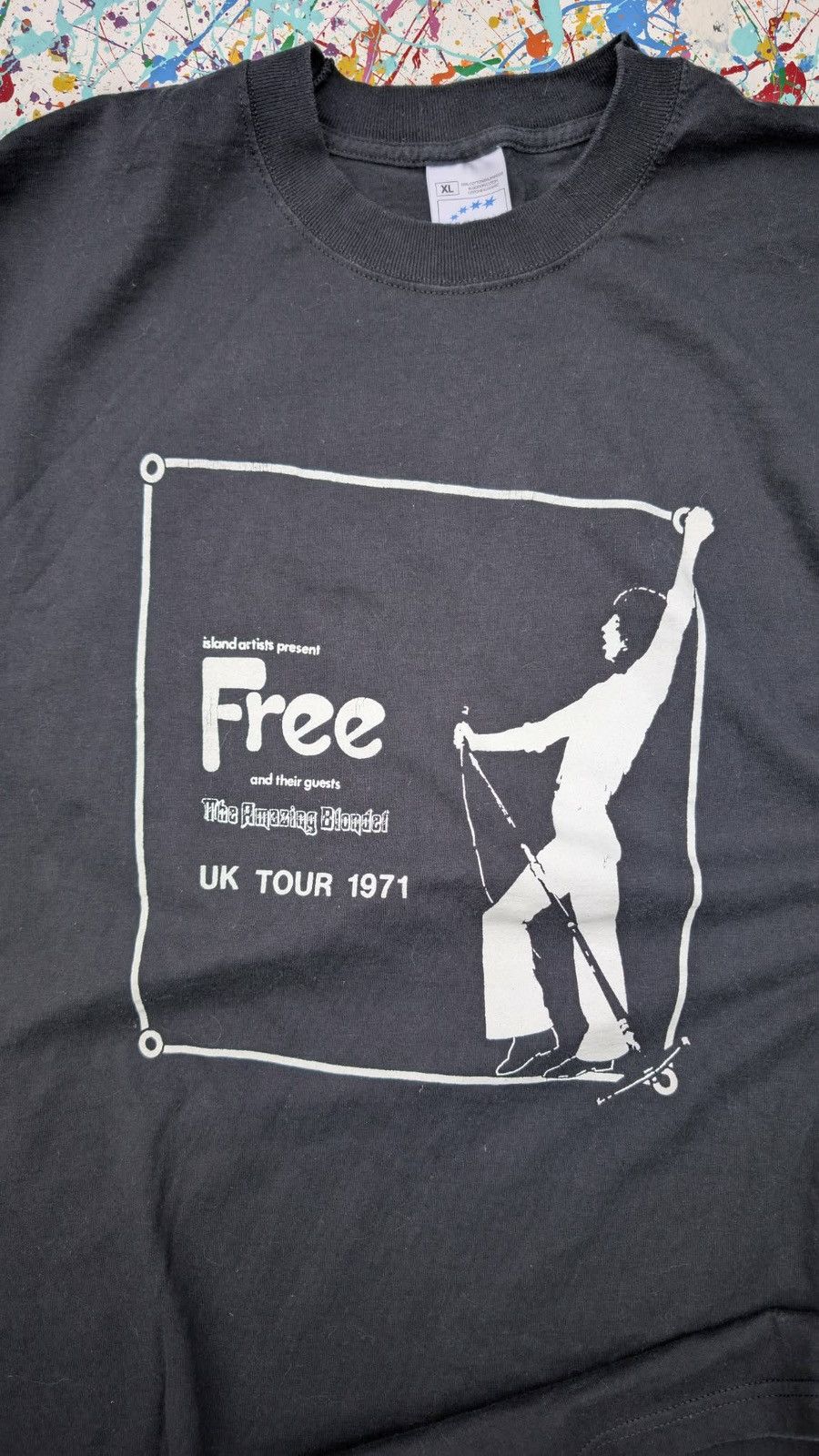 Other Vintage band tshirt 90s Free 70s Paul Kossoff UK Tour 1971 Size US XL / EU 56 / 4 - 8 Thumbnail