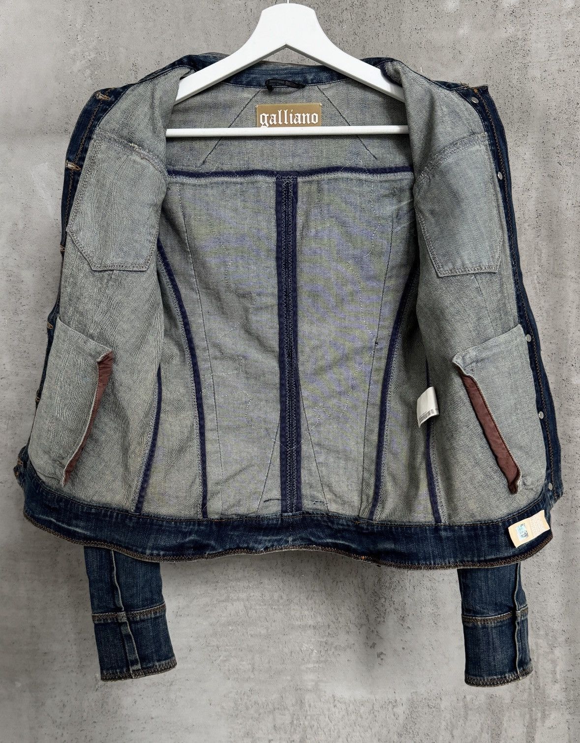 John Galliano Galliano "Cherub & Heraldry" Denim Jacket SS07 Size S / US 4 / IT 40 - 5 Thumbnail