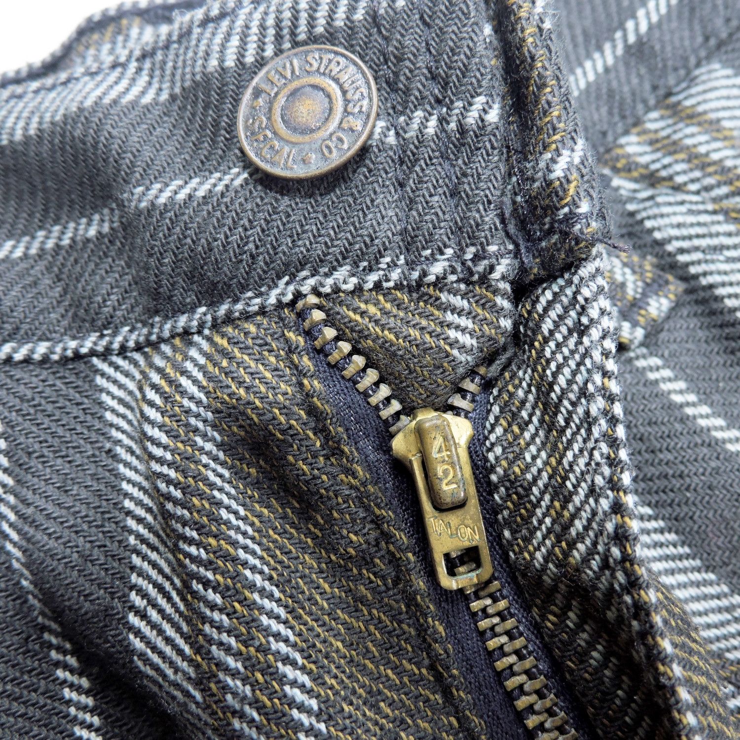 Levi's 60'S LEVI'S STA-PREST STRIPED BIG E GOLD TAB LONG PANTS Size US 30 / EU 46 - 4 Thumbnail