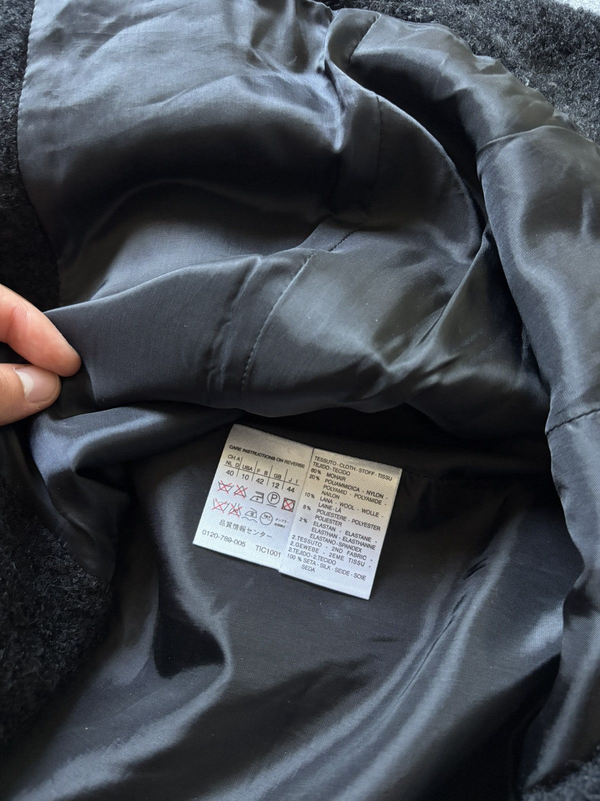 Max Mara Vintage Max Mara Luxury Mohair Black Blazer Jacket Size L / US 10 / IT 46 - 7 Thumbnail