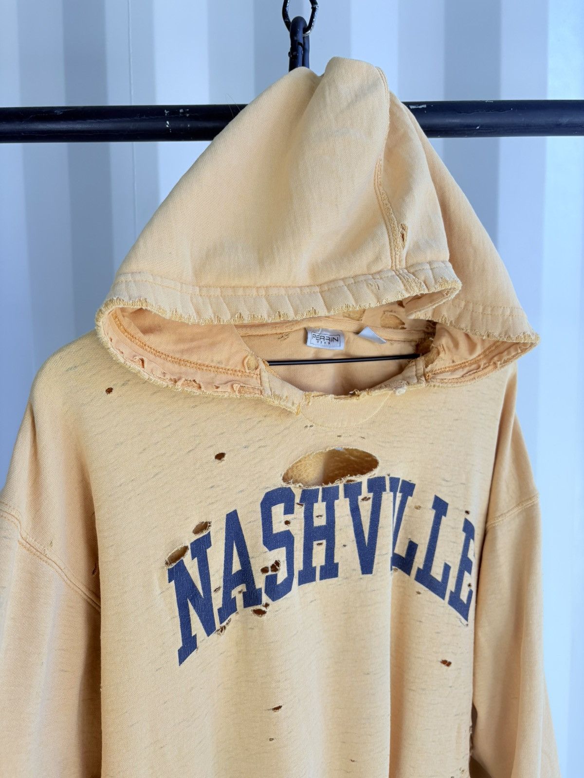 Vintage Thrashed Nashville Faded Sweatshirt Distressed ERD Grunge Size US XL / EU 56 / 4 - 4 Thumbnail
