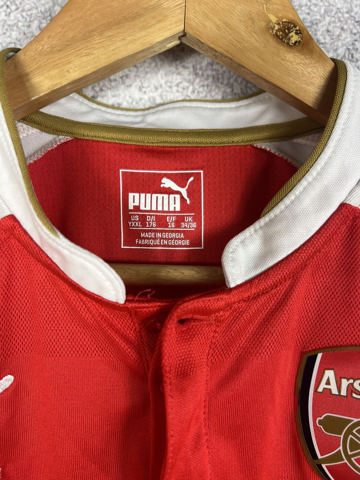 Puma Arsenal London 2015 2016 Puma Soccer Jersey Football Shirt Size US S / EU 44-46 / 1 - 3 Thumbnail