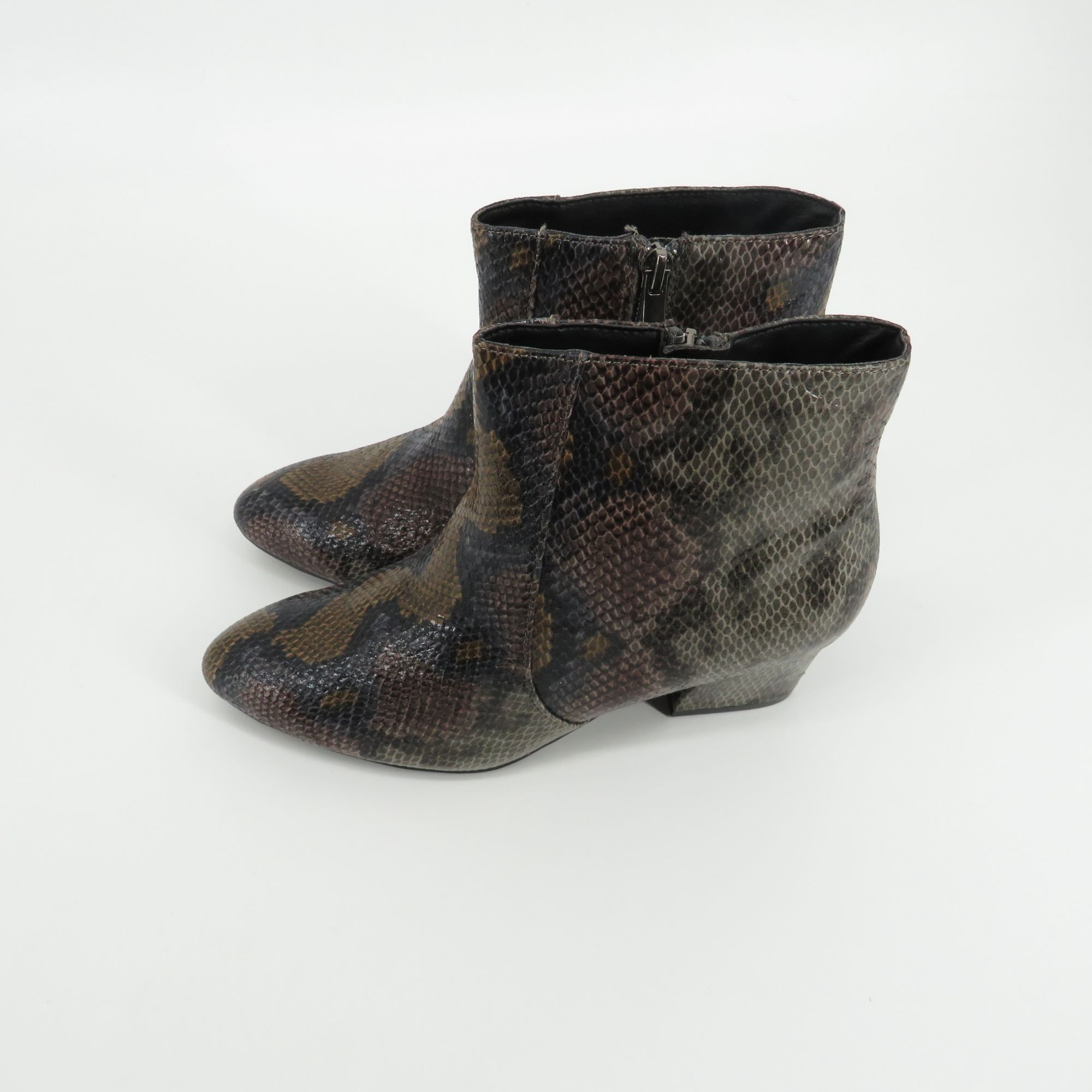 Other Beacon Veronica Women's Python Print Leather Ankle Boots Zip Size US 6 / IT 36 - 3 Thumbnail