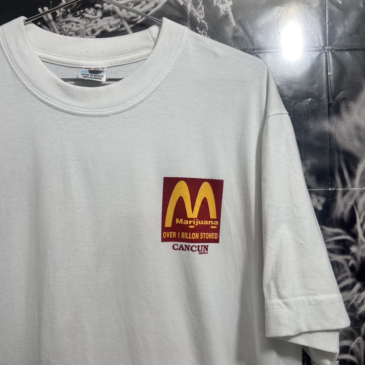 Vintage MC DONALDS MARIJUANA PARODY SHIRT 1990’s CANCUN Size US XL / EU 56 / 4 - 3 Thumbnail