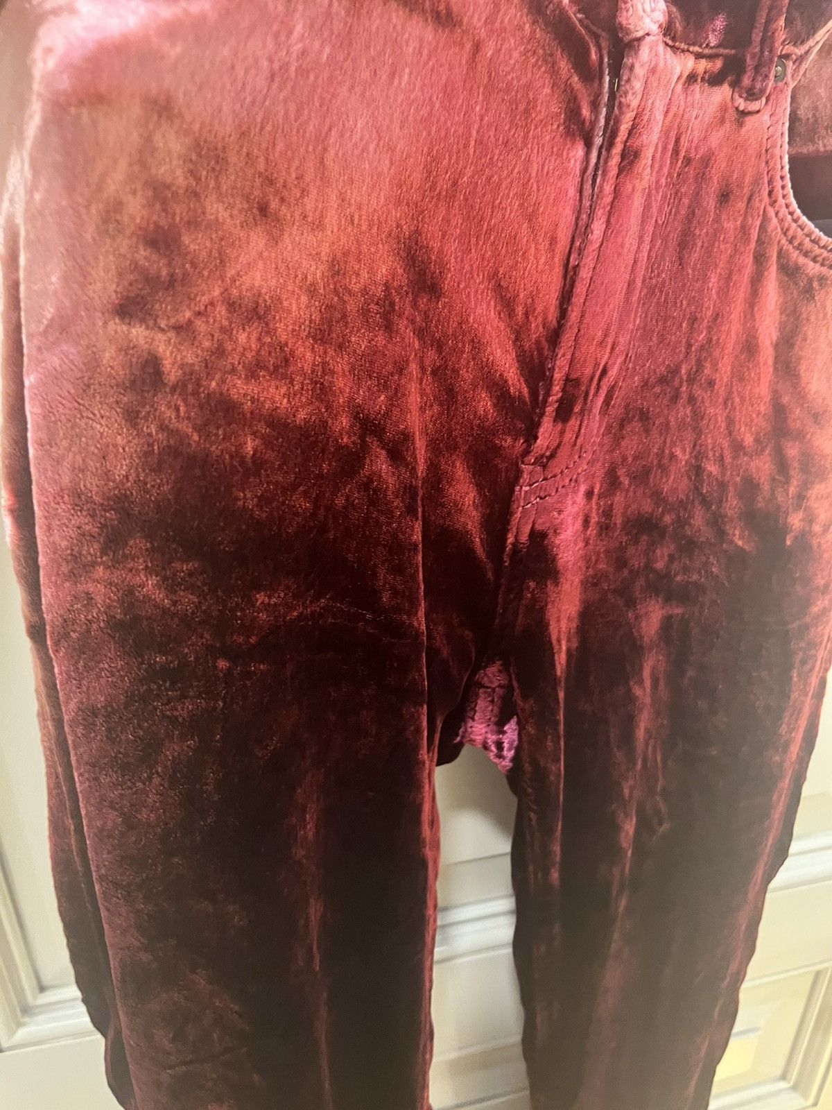 Saint Laurent Paris burgundy velvet pants size30 Size US 30 / EU 46 - 4 Thumbnail