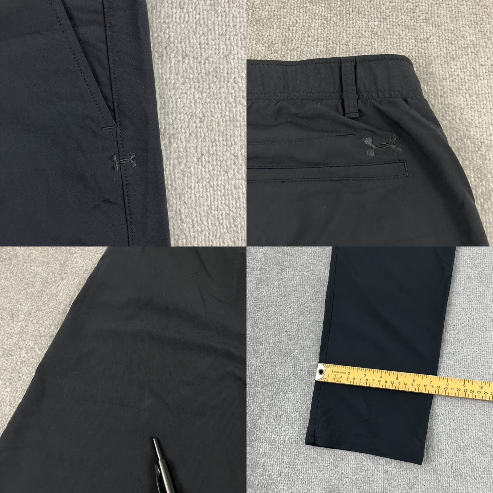 Under Armour UNDER ARMOUR Pants Mens 34x30 Black Straight Match Play Performance Golf Chino Size US 34 / EU 50 - 8 Thumbnail