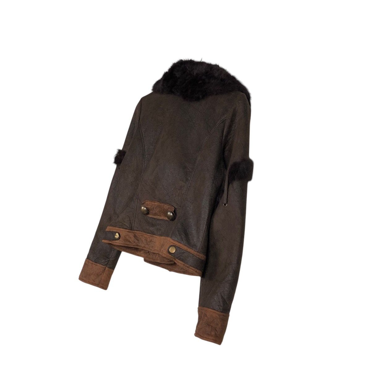 Japanese Brand 📌Cropped Biker Soft Leather Jacket Mian Deng Issey Miyake Size US L / EU 52-54 / 3 - 11 Thumbnail