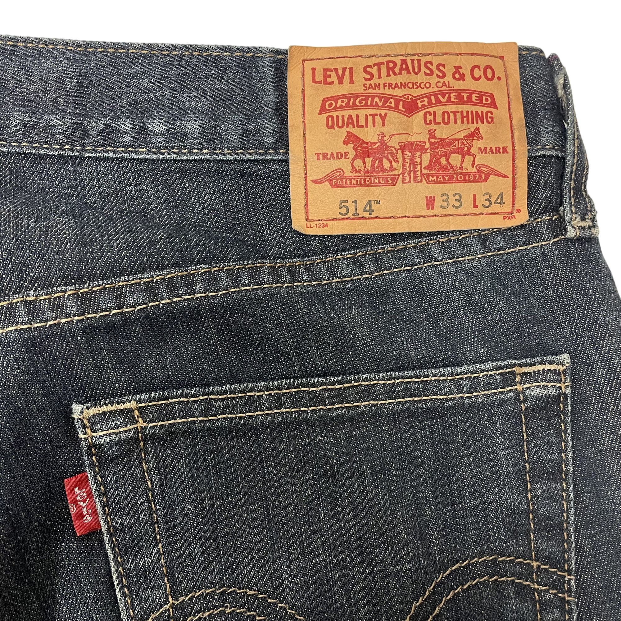 Levi's 514 DARK Blue Jeans SLIM STRAIGHT Denim Pants Size US 33 - 8 Thumbnail