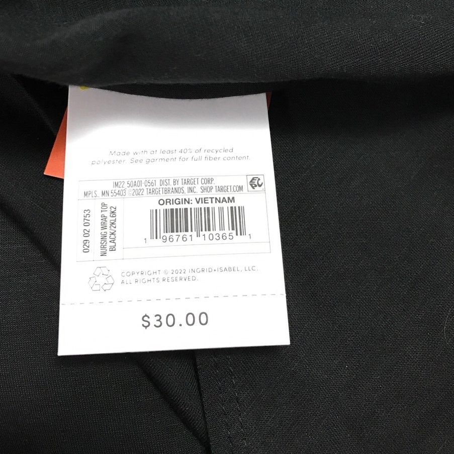 Other ngrid + Isabel Black V-Neck 3/4 Sleeve Nursing Wrap Top M Size M / US 6-8 / IT 42-44 - 8 Thumbnail