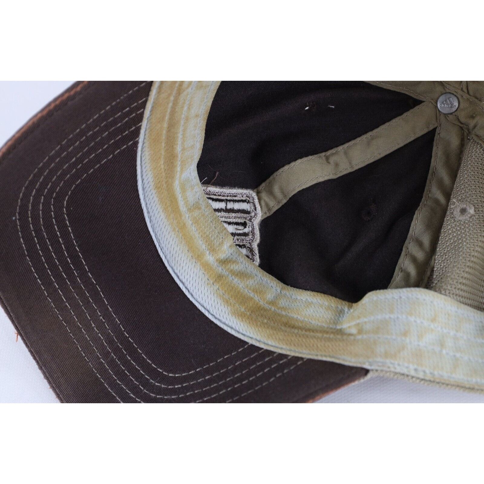Adidas × Vintage Vintage Adidas Distressed Spell Out Ribbed Mesh Baseball Hat Size ONE SIZE - 8 Thumbnail