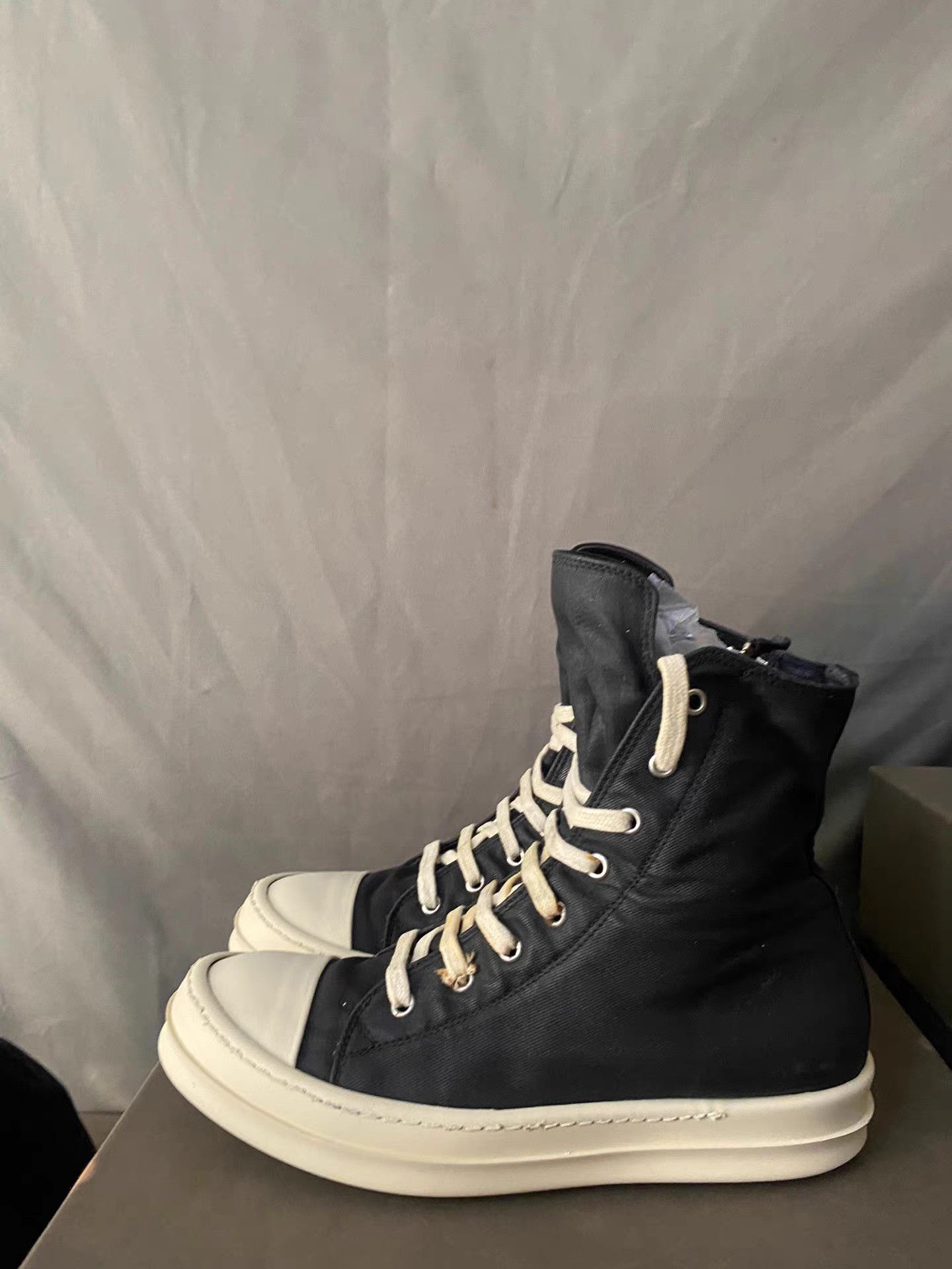 Rick Owens Waxed Canvas Jumbo Low