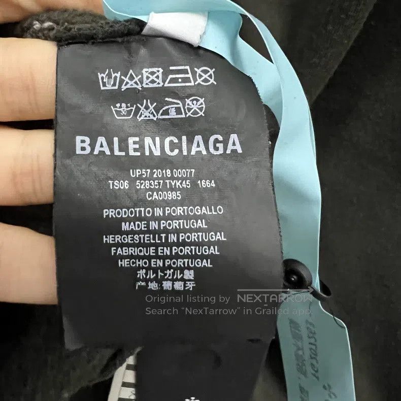 Balenciaga Balenciaga Small Logo Printed Drawstring Hoodie Size US XS / EU 42 / 0 - 4 Thumbnail
