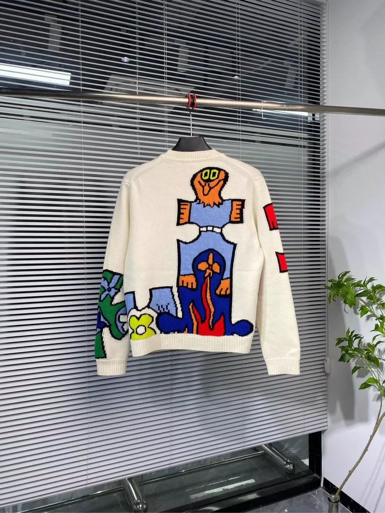 Louis Vuitton LOUIS VUITTON Cartoon Puzzle Beige sweater 2504-Nextarrow Size US S / EU 44-46 / 1 - 2 Thumbnail