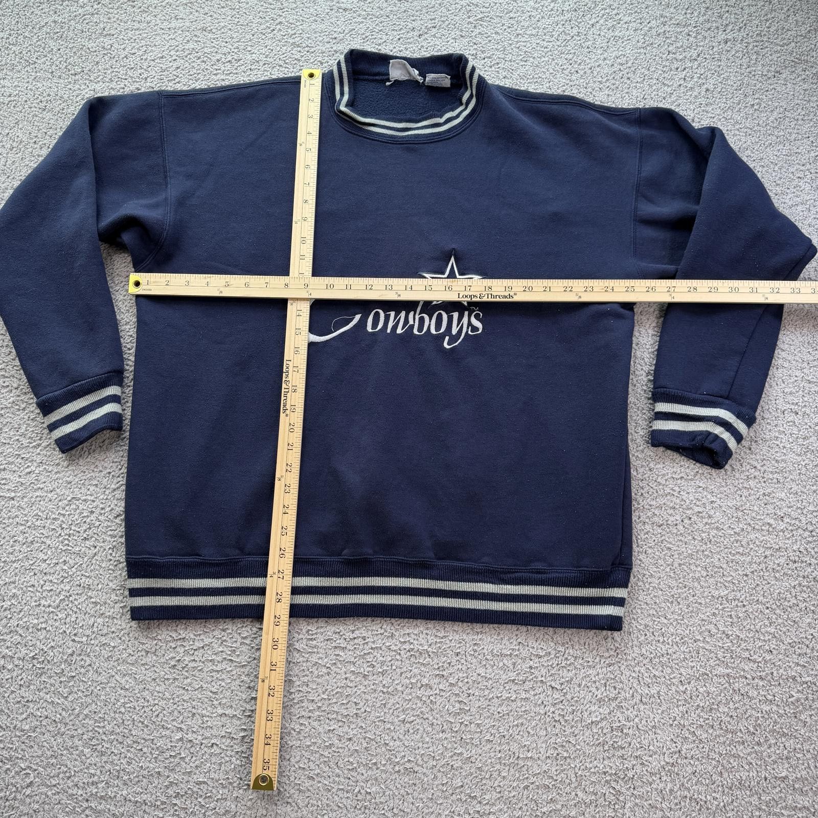 The Game Vintage 90s Dallas Cowboys Crewneck Sweatshirt Navy L Size US L / EU 52-54 / 3 - 3 Thumbnail