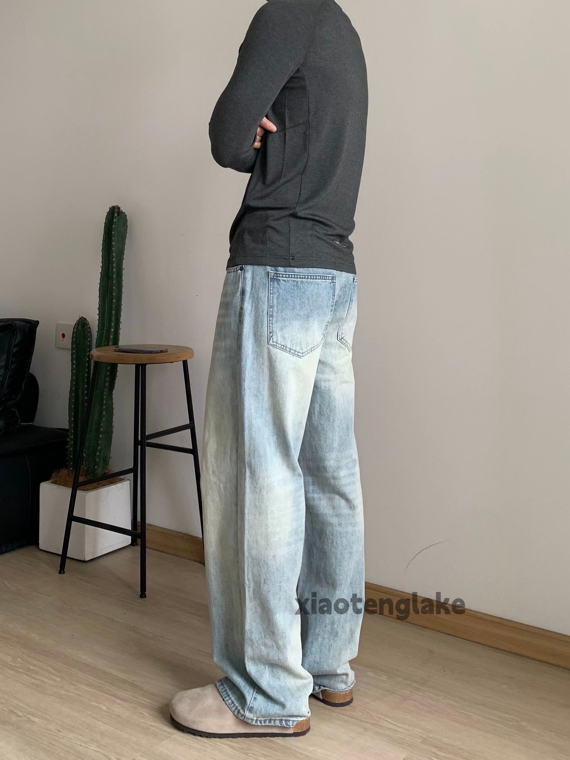 Jean × Vintage washed faded cleanfit yuppie loose baggy jeans Size US 30 / EU 46 - 2 Thumbnail