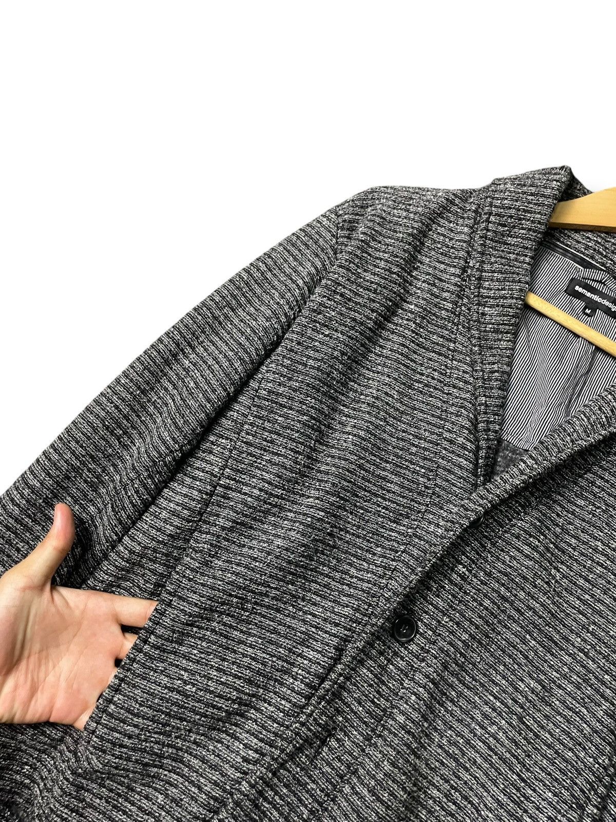 Japanese Brand × Vintage × semanticdesign SEMANTIC DESIGN Knitted Wool Coat (100) Size US M / EU 48-50 / 2 - 4 Thumbnail