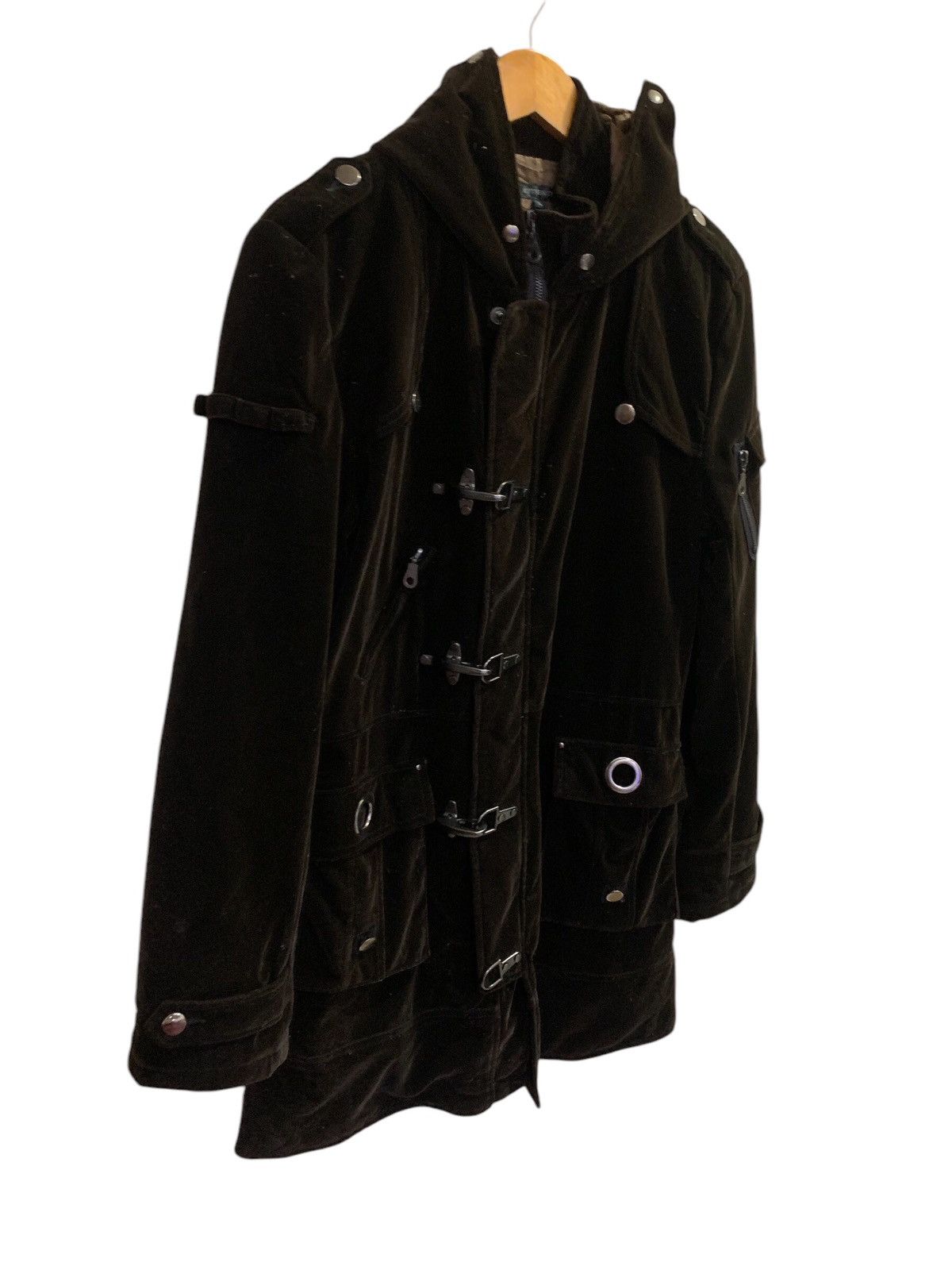 Japanese Brand Authentic Velvet Hooded Jacket Size US L / EU 52-54 / 3 - 2 Thumbnail