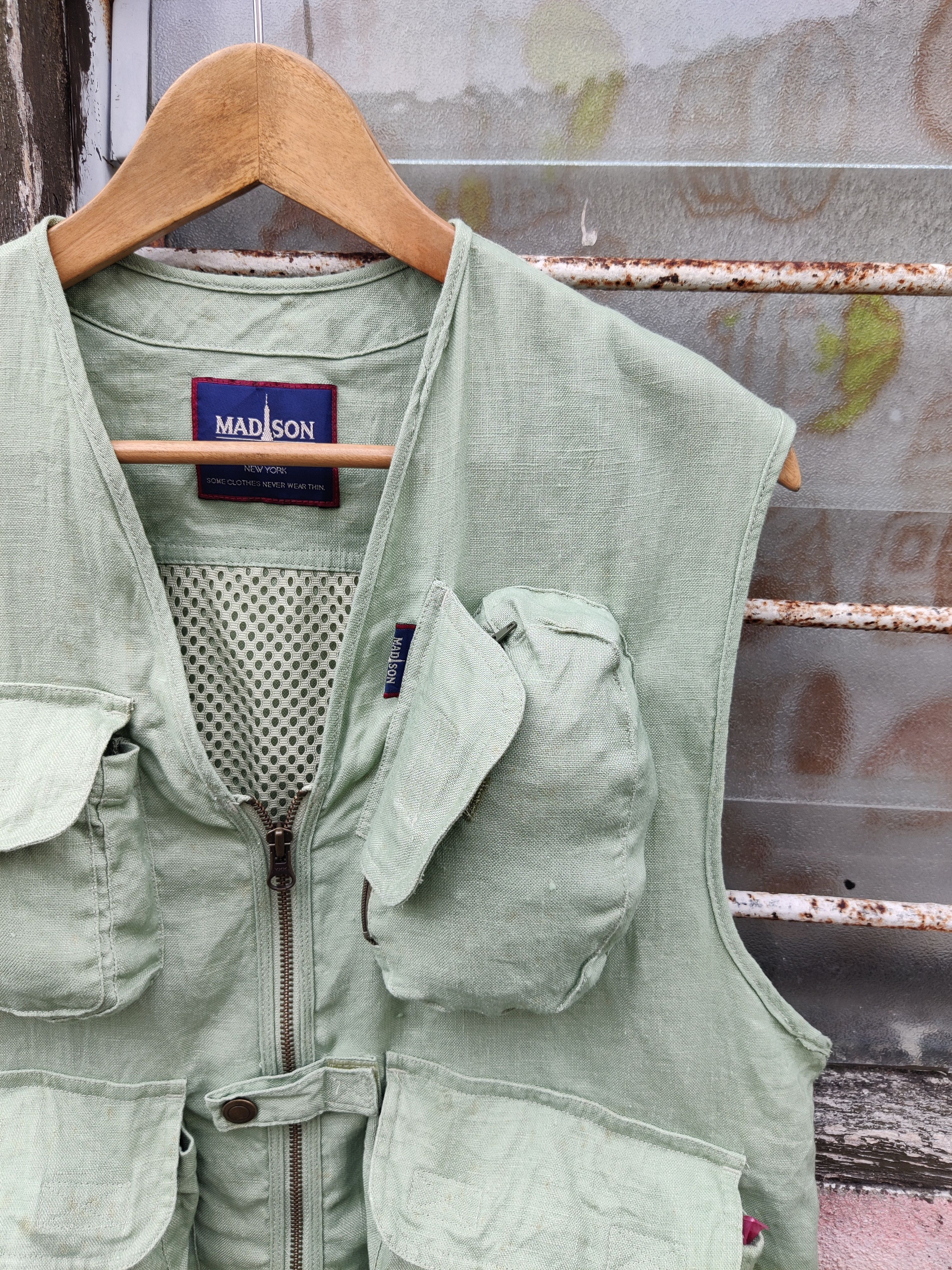 Japanese Brand Vintage Madison Walker Tactical Fish Net Vest Jacket Size US L / EU 52-54 / 3 - 3 Thumbnail