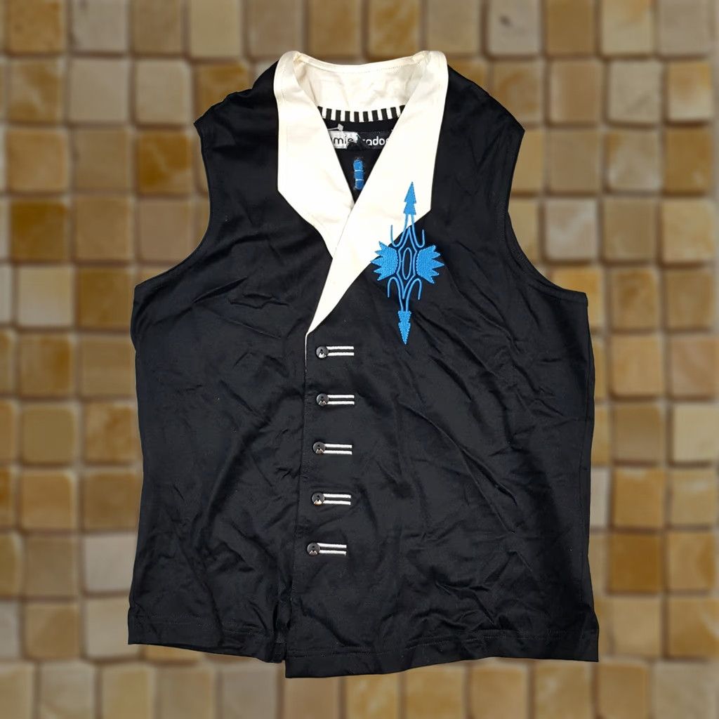 Vintage VINTAGE Y2K Asymmetrical Preppy Size P Petite S Button Collar Polo Tank Top Golf Polo Shirt Jamie Sadock Womens XS-Short? Size S / US 4 / IT 40 - 1 Thumbnail