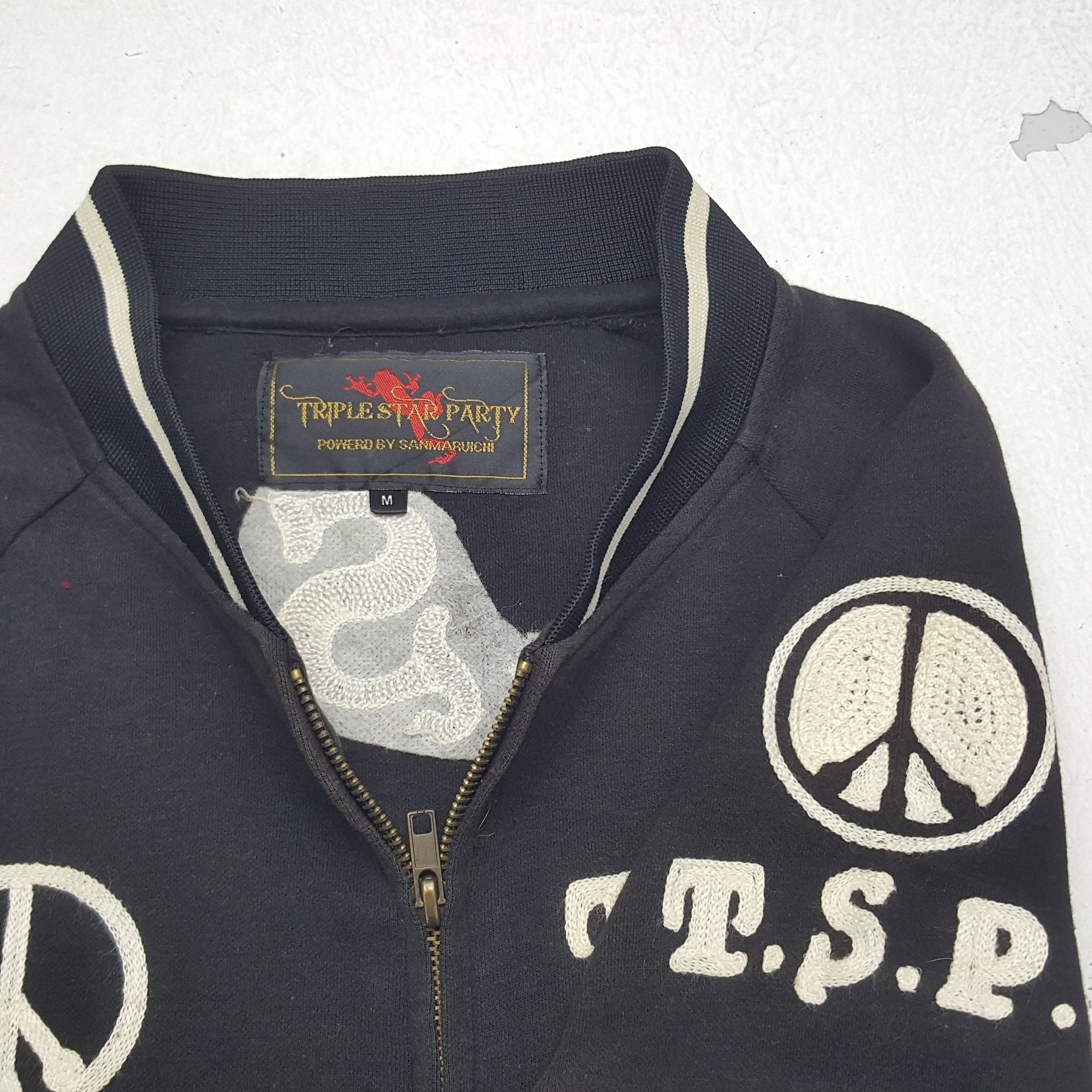 Japanese Brand × Vintage Vintage Triple Star Party Japanese Punk Style Sweater Jacket Size US M / EU 48-50 / 2 - 5 Thumbnail