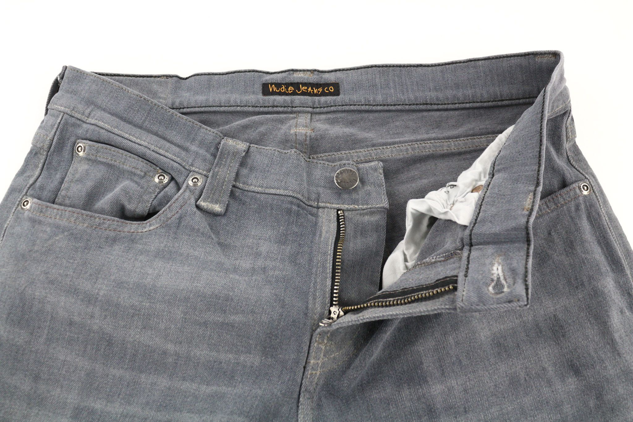 Nudie Jeans TIGHT LONG JOHN W31/L34 Organic Charcoal Denim Jeans 80677 Size US 31 - 4 Thumbnail