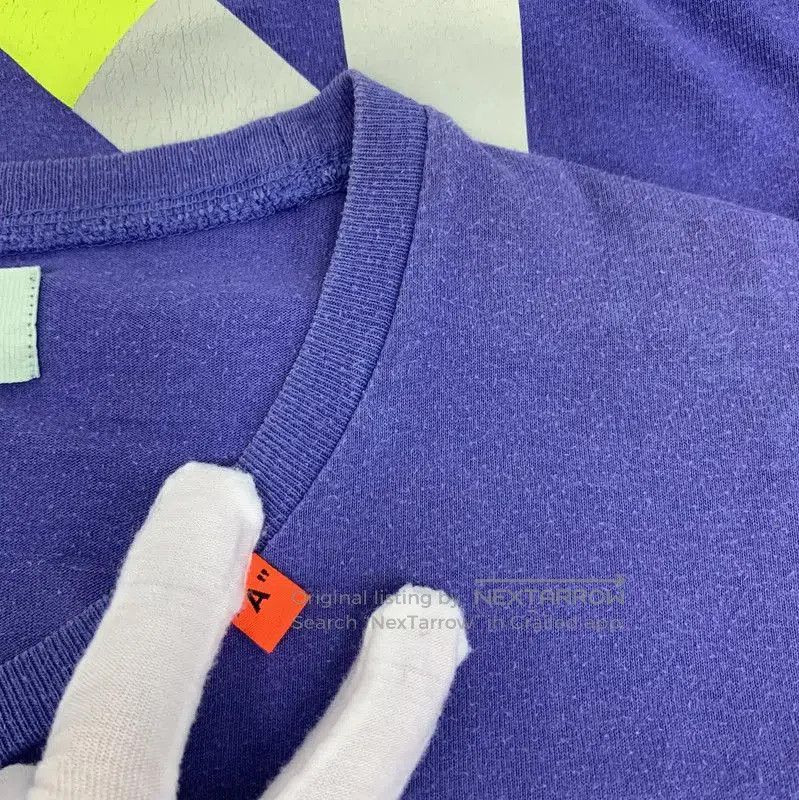 Off-White Off-White Blue Cotton Men's T-Shirt . Size US L / EU 52-54 / 3 - 8 Thumbnail