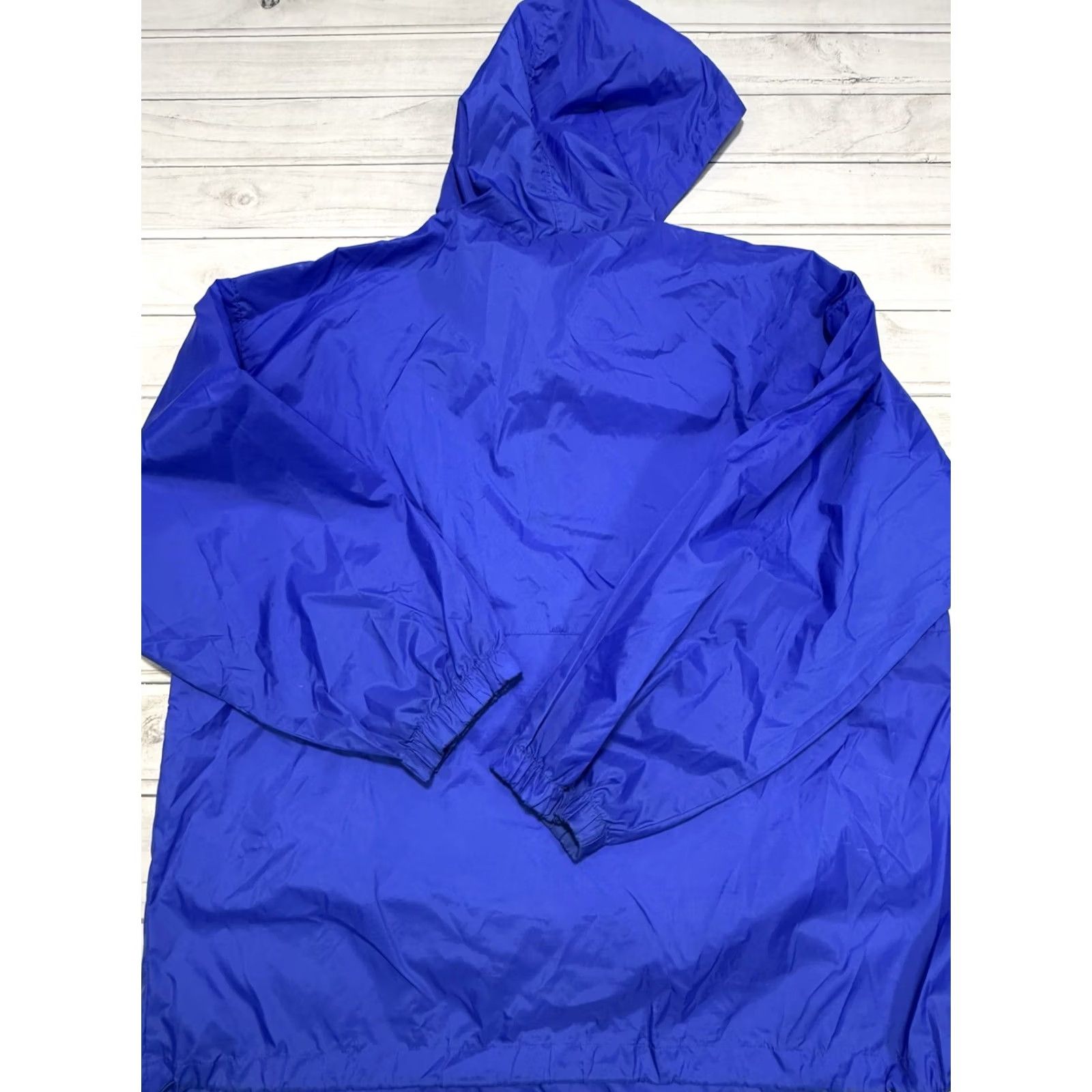 J.Crew J. Crew Oarsman Jacket Mens XL Blue Pullover Windbreaker Hooded Zip Pocket All Seasons Softshell Size US XL / EU 56 / 4 - 3 Thumbnail