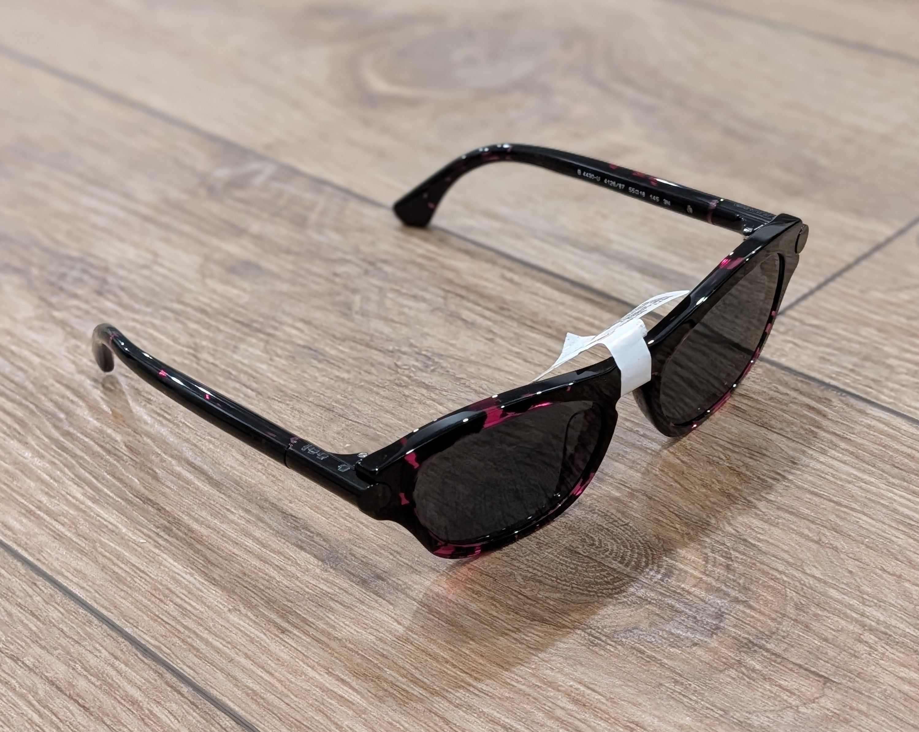 Burberry Burberry 55mm Pillow Sunglasses Black/Dark Gray/Red Size ONE SIZE - 3 Thumbnail